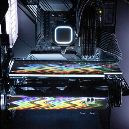 Rainbow Fire Dance RGB GPU Backplate - StellarFire - V1Tech