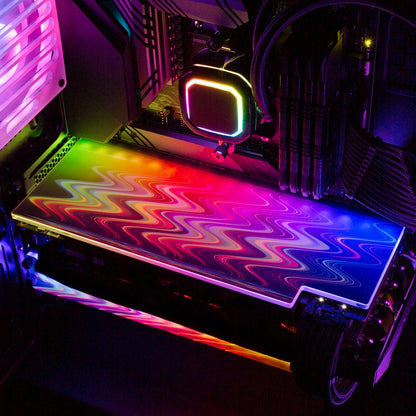 Rainbow Fire Dance RGB GPU Backplate - StellarFire - V1Tech