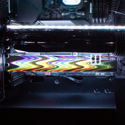 Rainbow Fire Dance RGB GPU Support Bracket - StellarFire - V1Tech