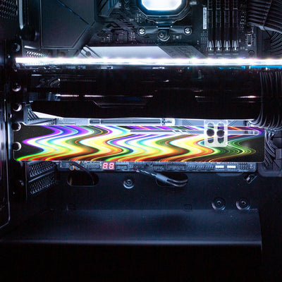 Rainbow Fire Dance RGB GPU Support Bracket