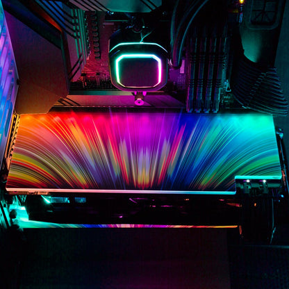 Rainbow Fountain RGB GPU Backplate - StellarFire - V1Tech