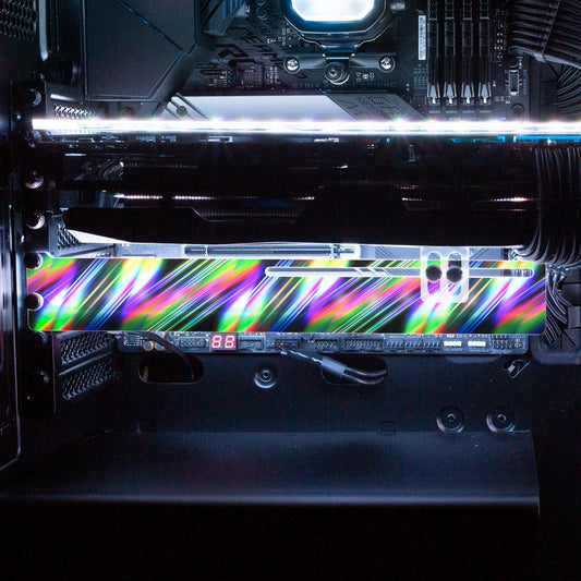 Rainbow March RGB GPU Support Bracket - StellarFire - V1Tech