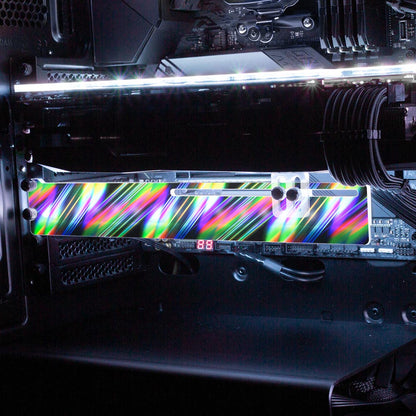 Rainbow March RGB GPU Support Bracket - StellarFire - V1Tech