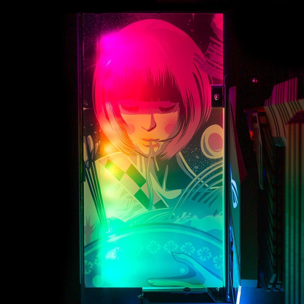 Ramen Geisha Lian Li O11 and Dynamic and XL Rear Panel Plate Cover with ARGB LED Lighting - HeyMoonly - V1Tech