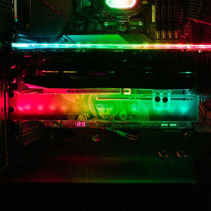 Ramen Geisha RGB GPU Support Bracket - HeyMoonly - V1Tech