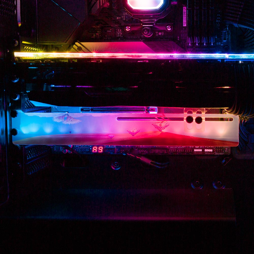 Rebirth RGB GPU Support Bracket - Spectacular.way - V1Tech