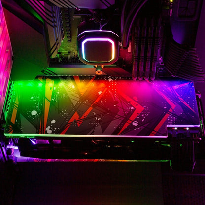 Red 80s Fury RGB GPU Backplate - V1Tech