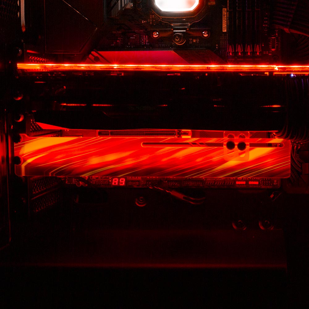 Red Wave RGB GPU Support Bracket - StellarFire - V1Tech