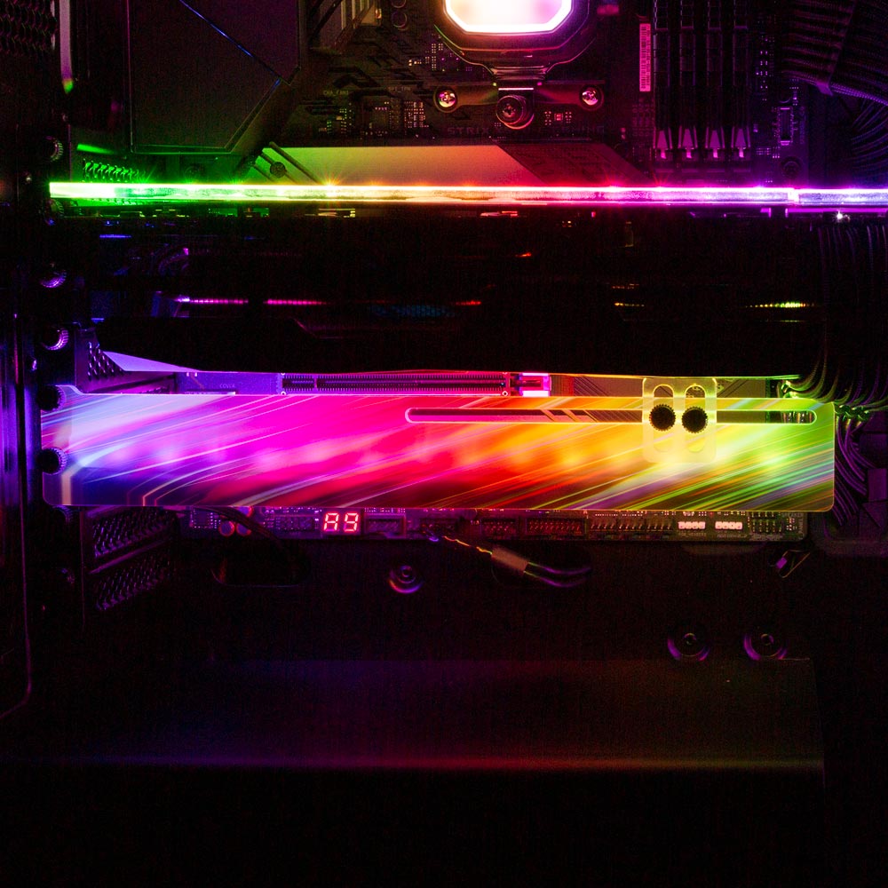 Red Wave RGB GPU Support Bracket - StellarFire - V1Tech