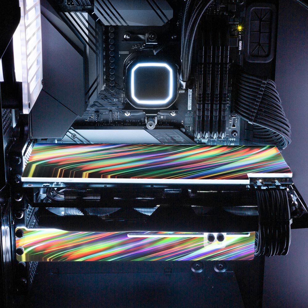 Red Wave RGB GPU Support Bracket - StellarFire - V1Tech