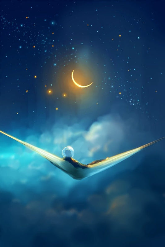 Relaxing Under the Moon Plexi Glass Wall Art - Shooting Star Log Book - V1Tech