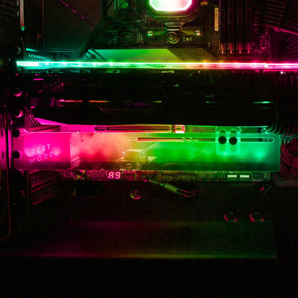 Rest Mode RGB GPU Support Bracket - Perphotal - V1Tech