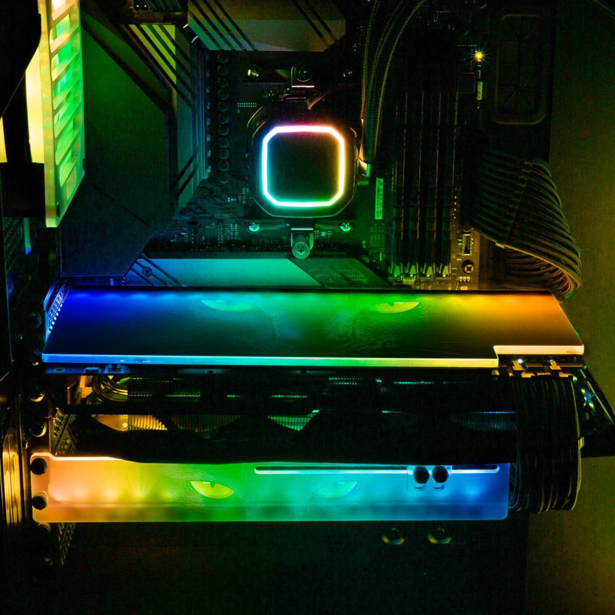 Retro Cat RGB GPU Backplate - Ddjvigo - V1Tech