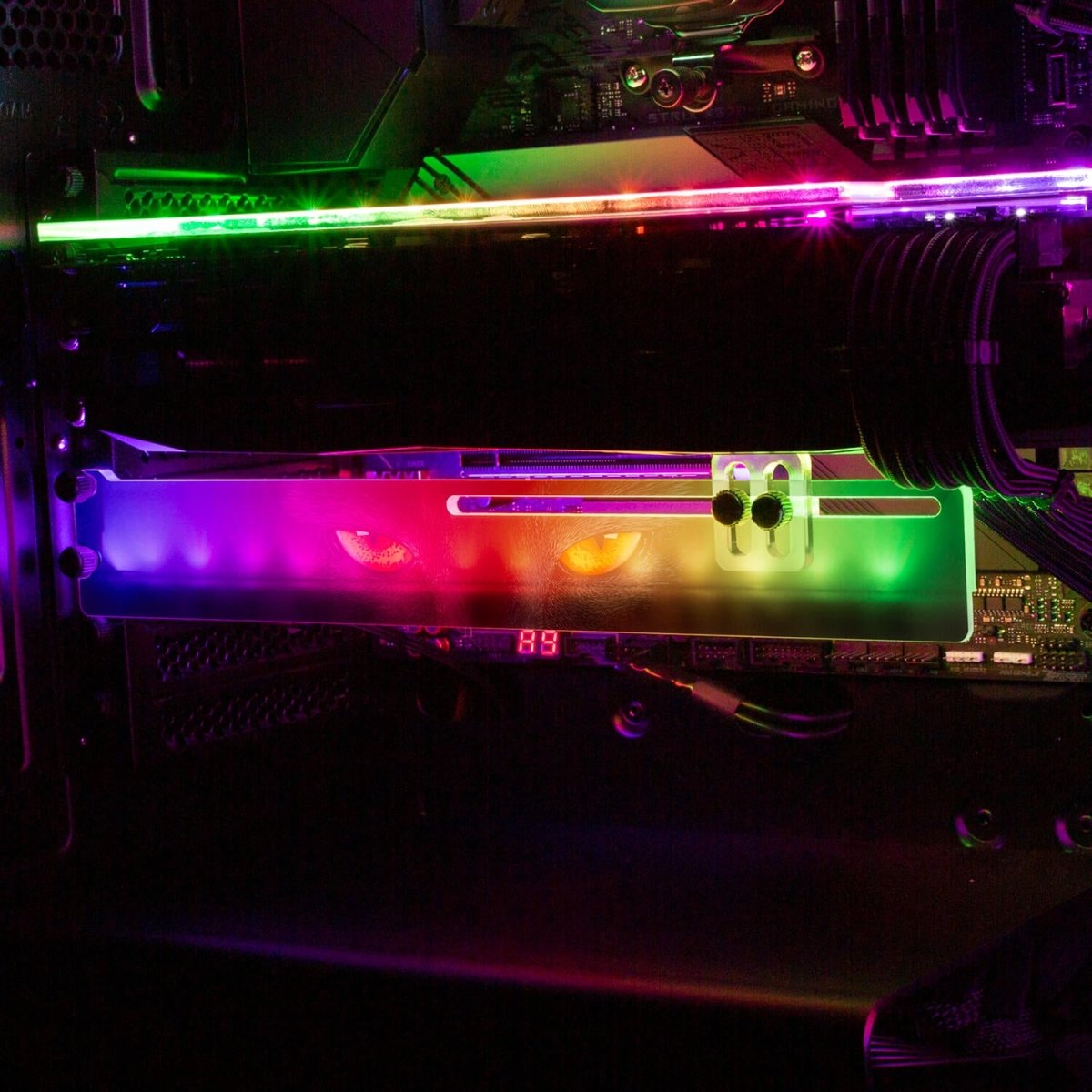 Retro Cat RGB GPU Support Bracket - Ddjvigo - V1Tech