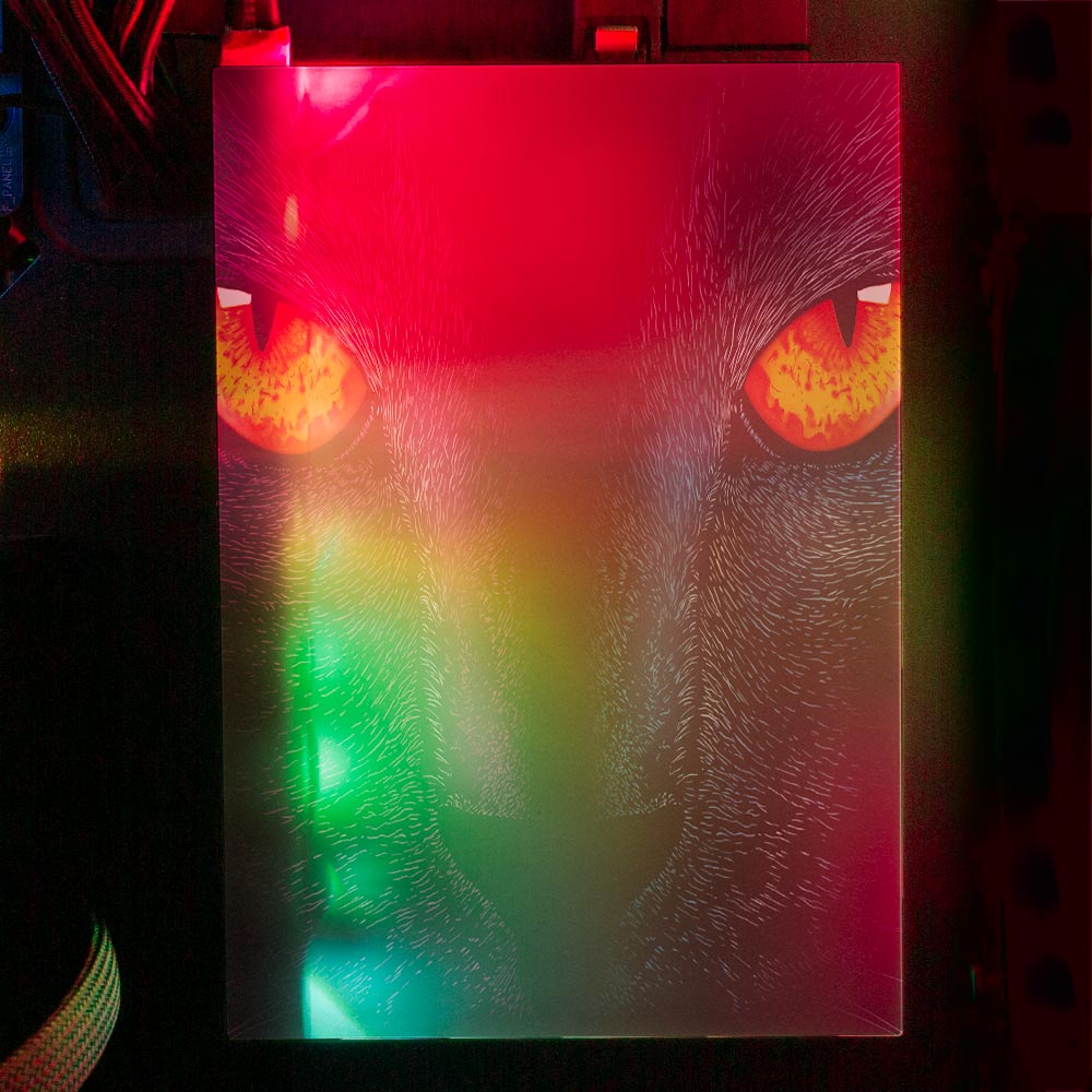 Retro Cat RGB HDD Cover Vertical - Ddjvigo - V1Tech