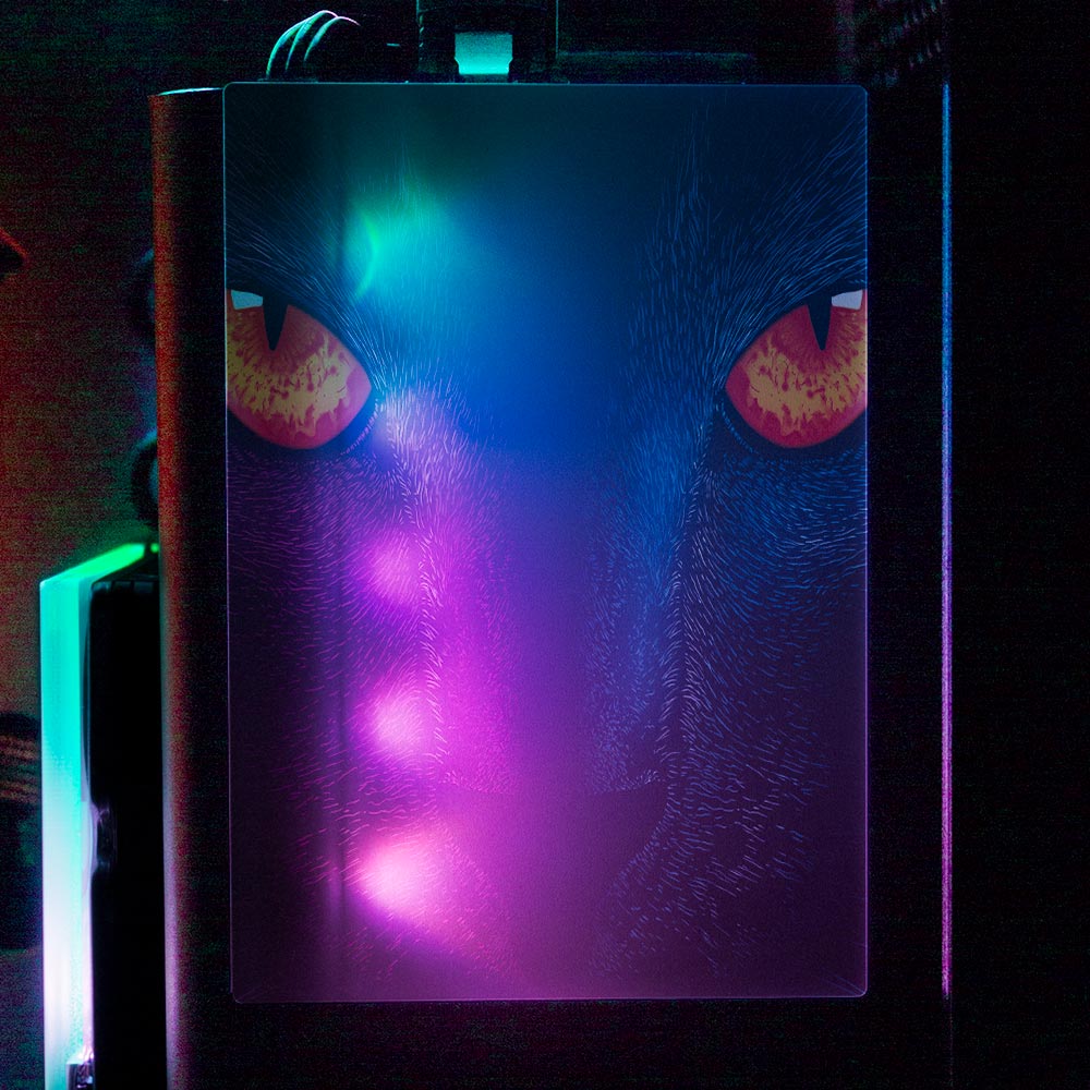 Retro Cat RGB SSD Cover Vertical - Ddjvigo - V1Tech