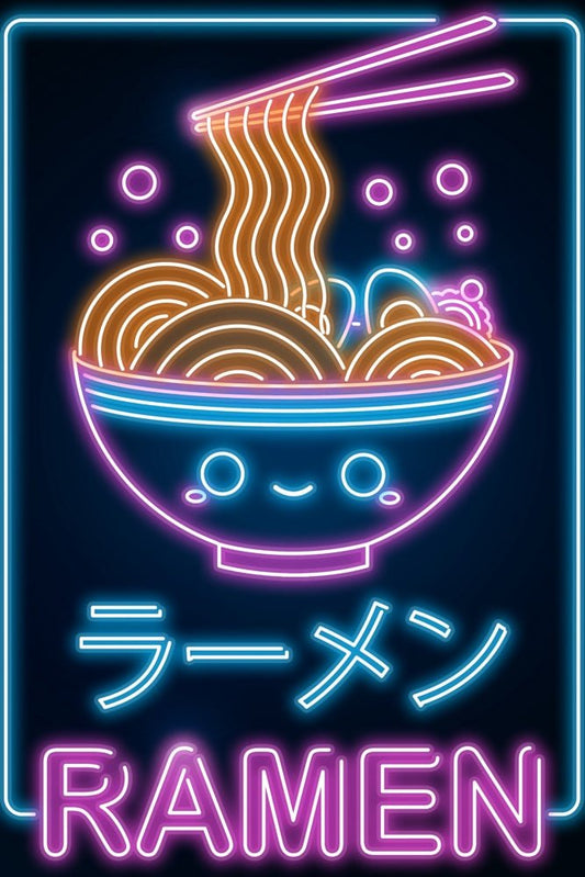 Retro Neon Ramen Plexi Glass Wall Art - Donnie Art - V1Tech