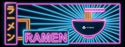 Retro Neon Ramen Sign Large Mouse Pad