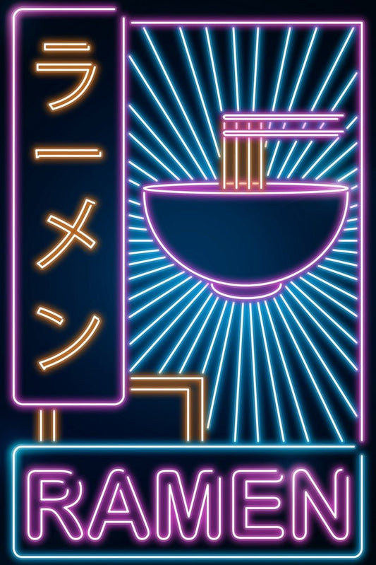 Retro Neon Ramen Sign Plexi Glass Wall Art - Donnie Art - V1Tech