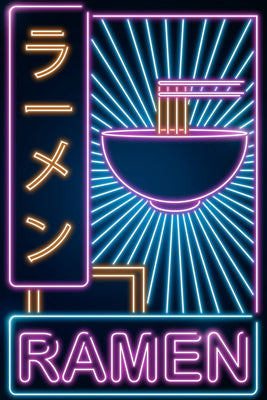 Retro Neon Ramen Sign Plexi Glass Wall Art