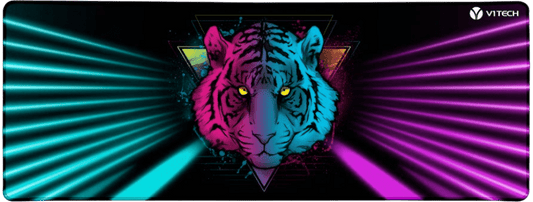 Retro Tiger Large Mouse Pad - Ddjvigo - V1Tech