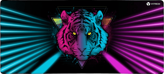 Retro Tiger X-Large Mouse Pad - Ddjvigo - V1Tech