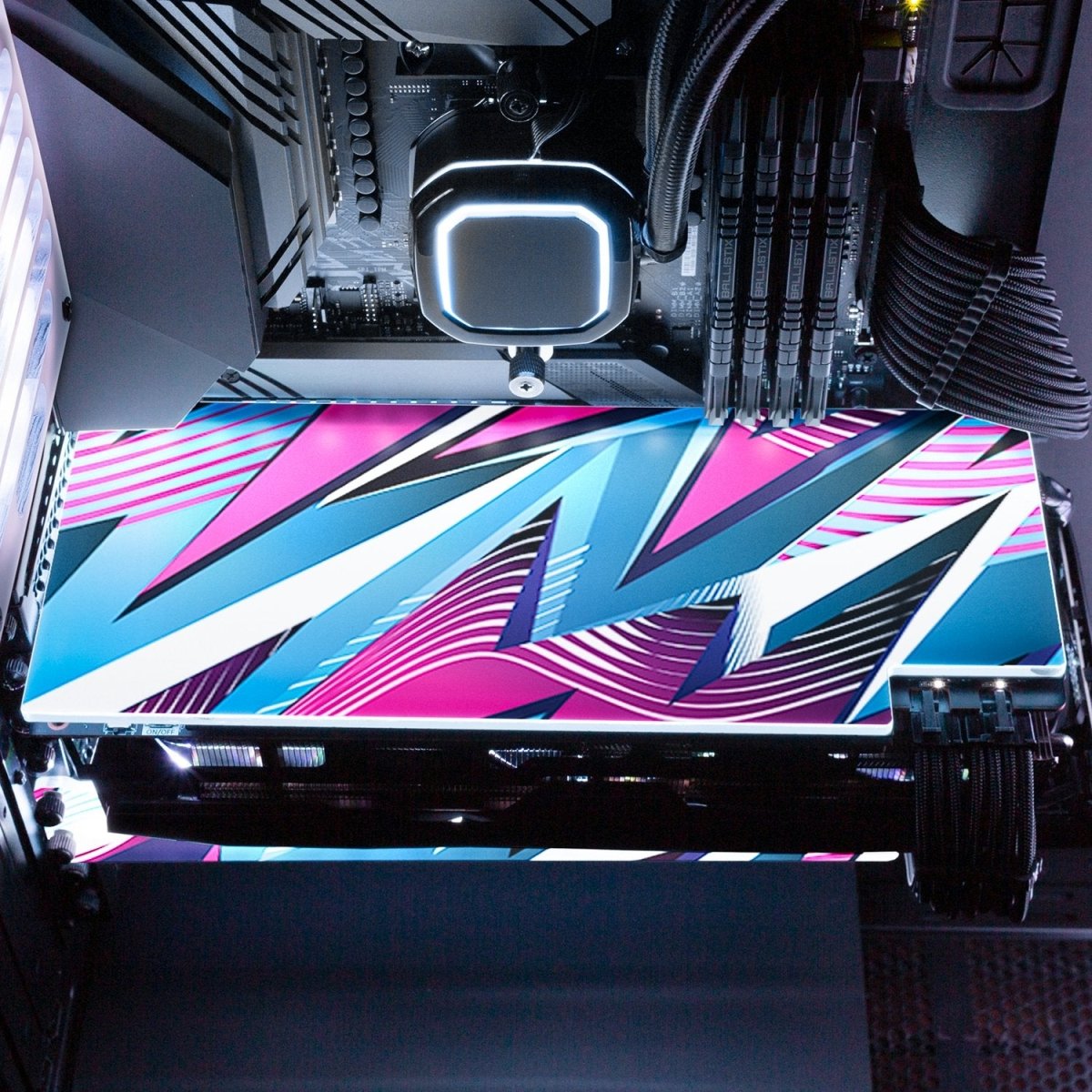 Retro Wave RGB GPU Backplate - V1Tech