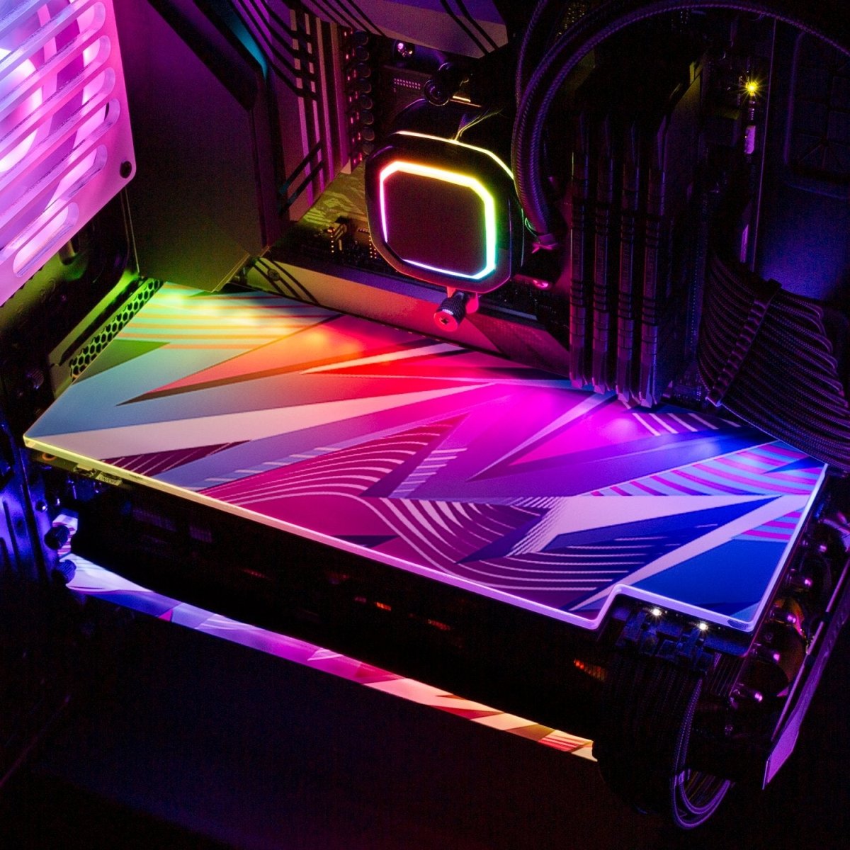 Retro Wave RGB GPU Backplate - V1Tech