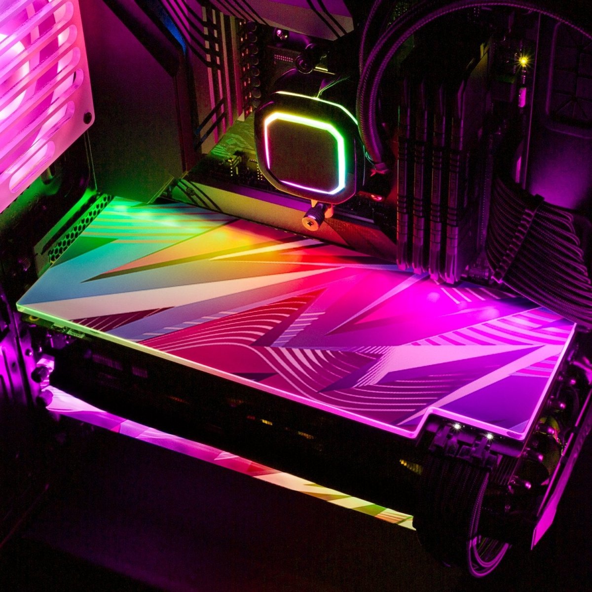 Retro Wave RGB GPU Backplate - V1Tech