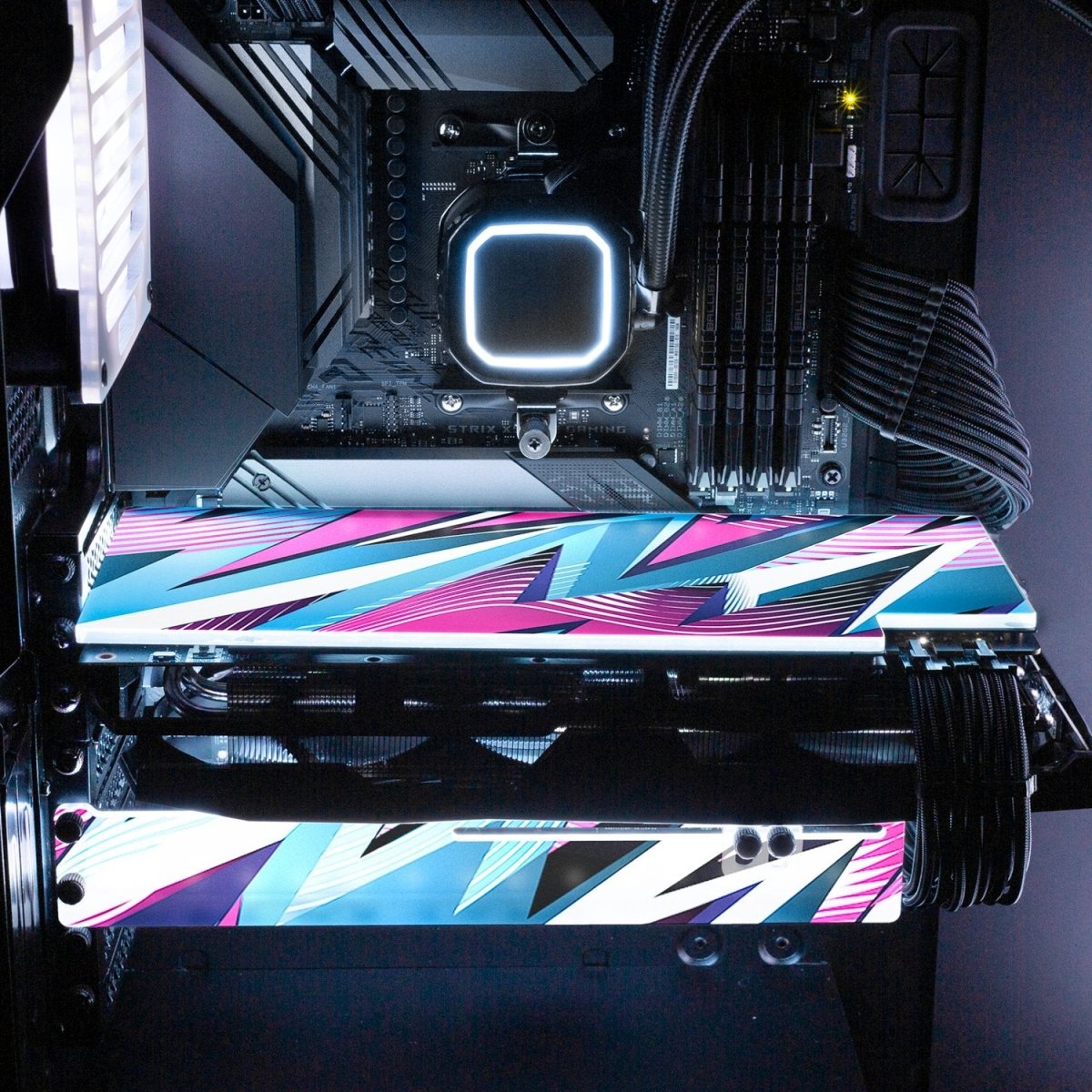 Retro Wave RGB GPU Backplate - V1Tech