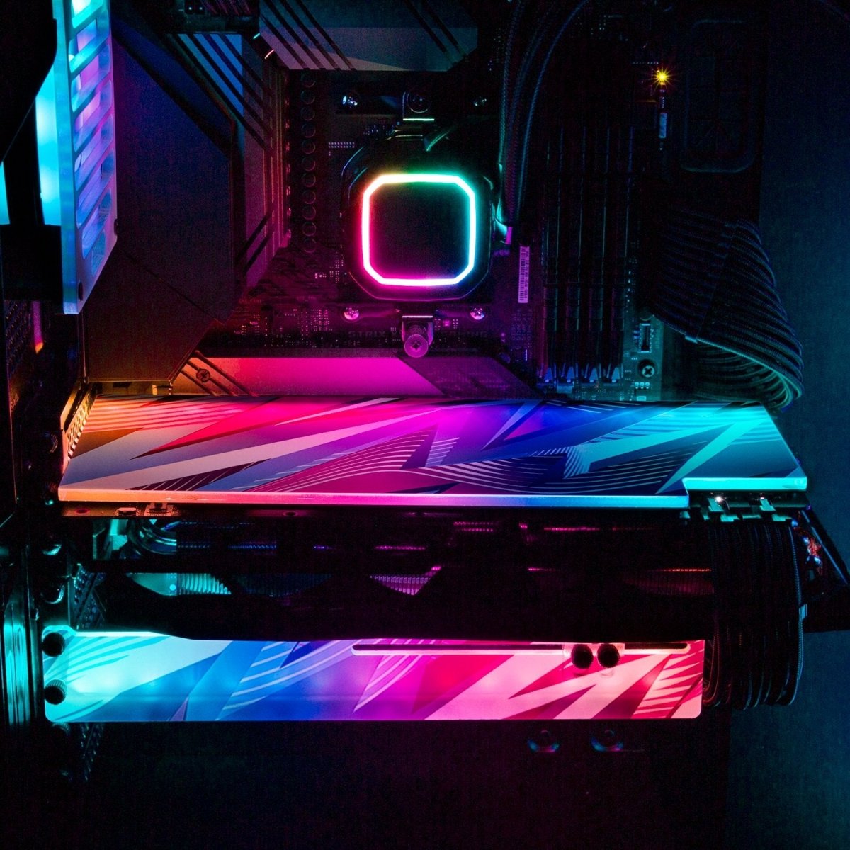 Retro Wave RGB GPU Backplate - V1Tech