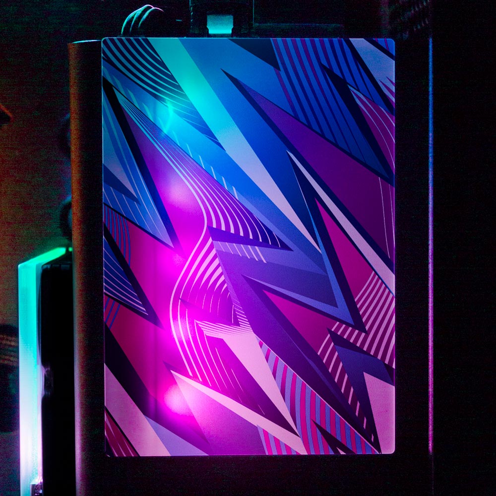 Retro Wave RGB SSD Cover Vertical - V1Tech