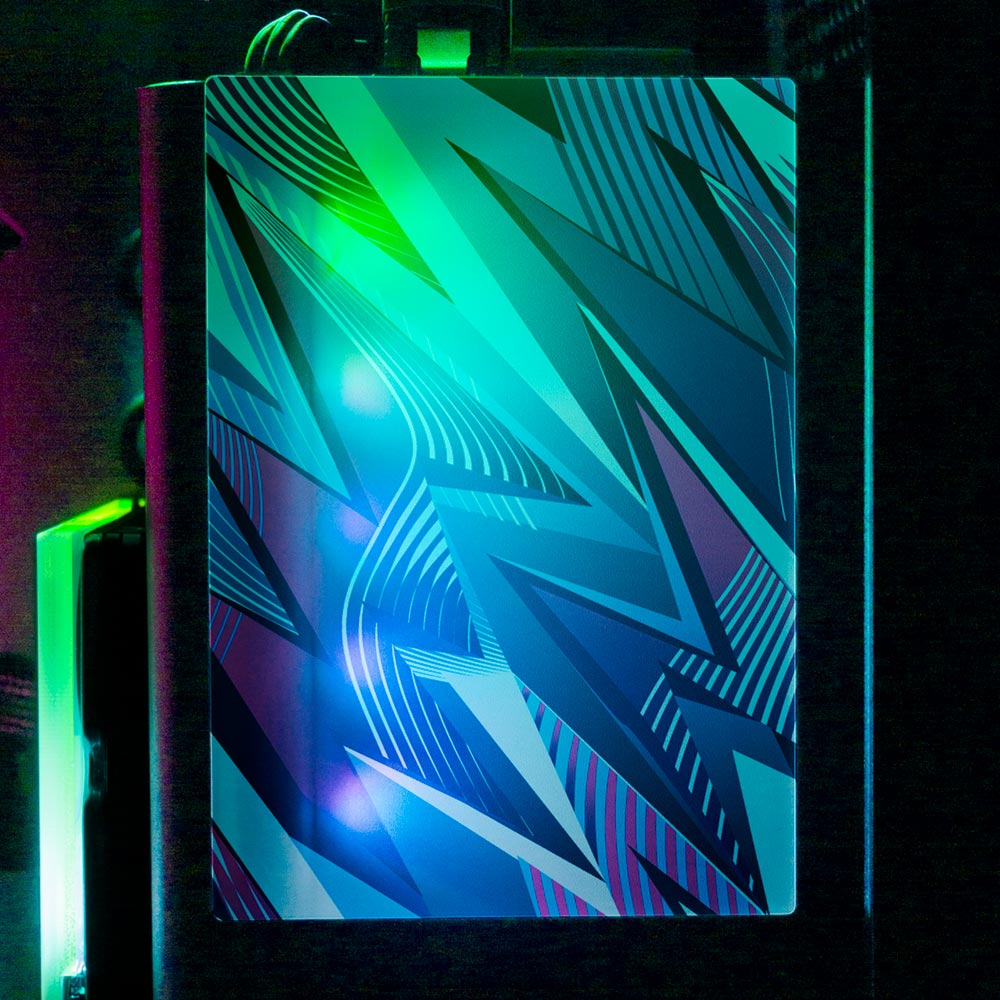 Retro Wave RGB SSD Cover Vertical - V1Tech