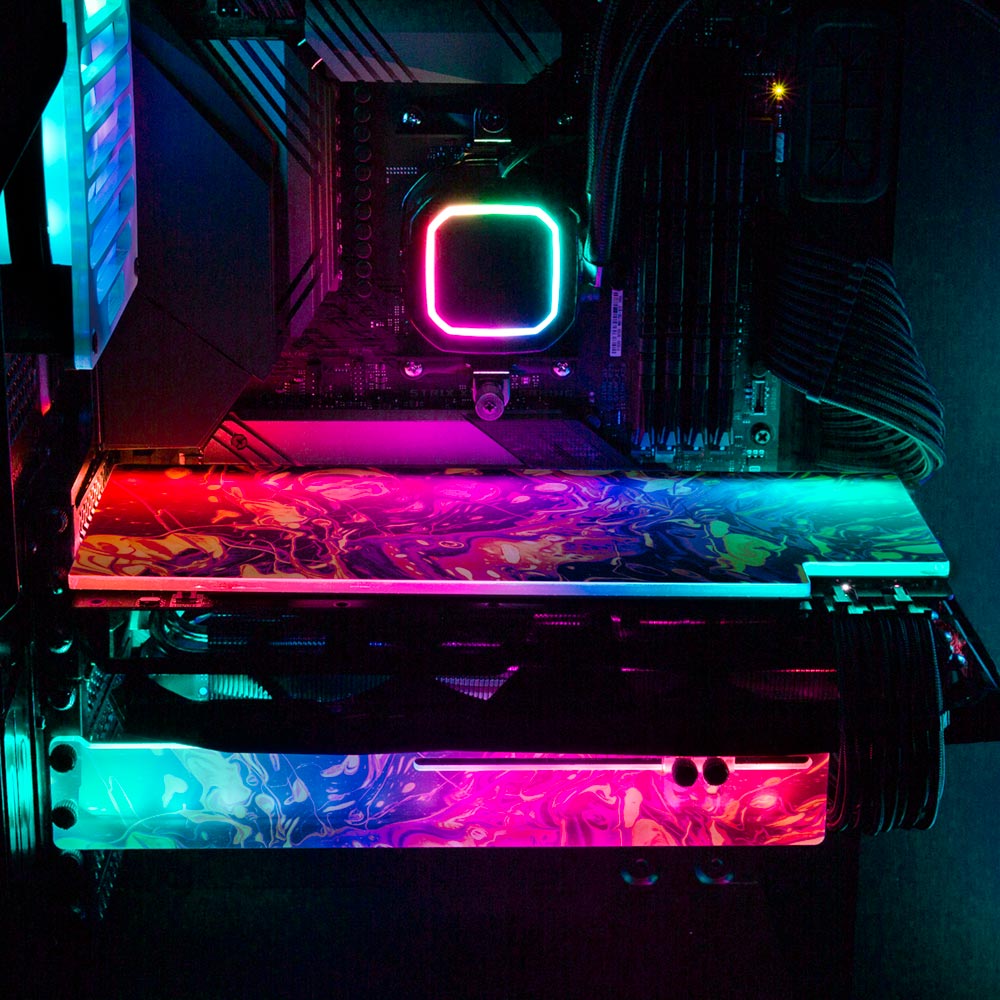 Reverse Running RGB GPU Backplate - Geoglyser - V1Tech