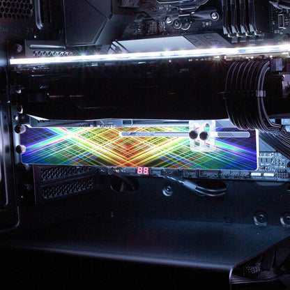 Ruby Emerald Sapphire RGB GPU Support Bracket - StellarFire - V1Tech