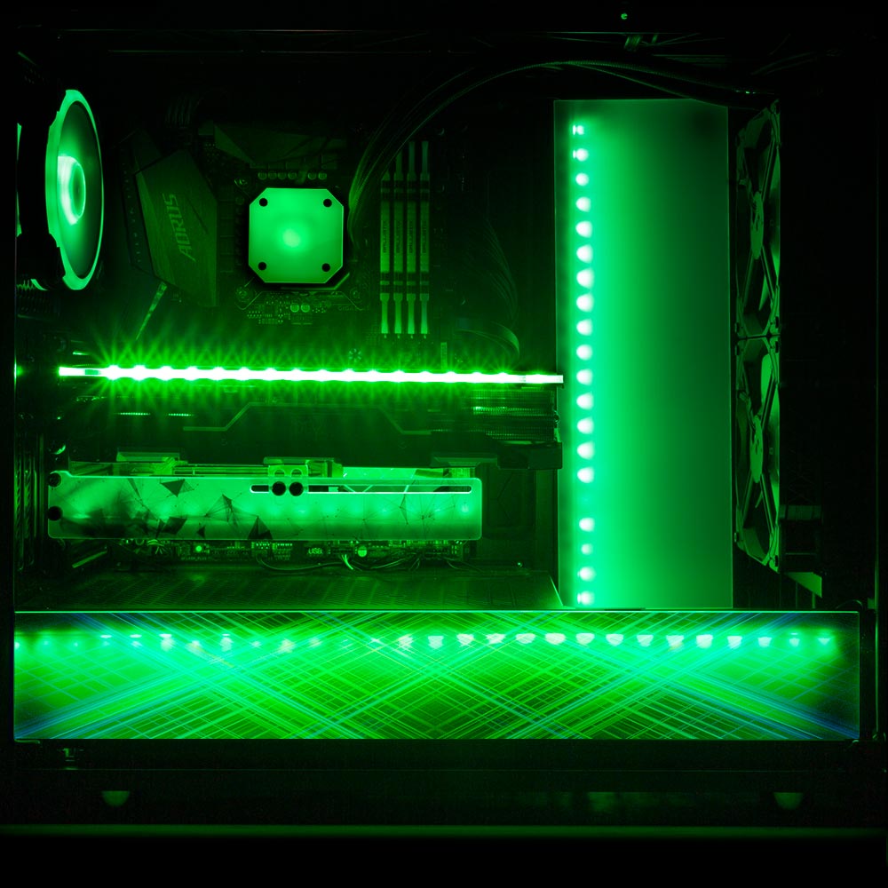 Ruby Emerald Sapphire RGB PSU Shroud Cover - StellarFire - V1Tech