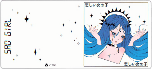 Sad Girl X-Large Mouse Pad - YacilArt - V1Tech