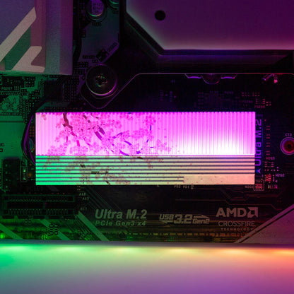 Sakura M.2 Heatsink Cover with ARGB Lighting - V1Tech