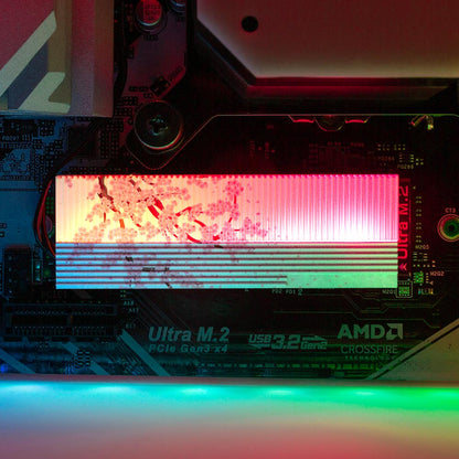 Sakura M.2 Heatsink Cover with ARGB Lighting - V1Tech