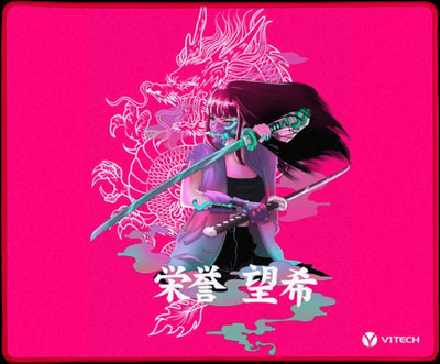 Samurai Pink Medium Mouse Pad