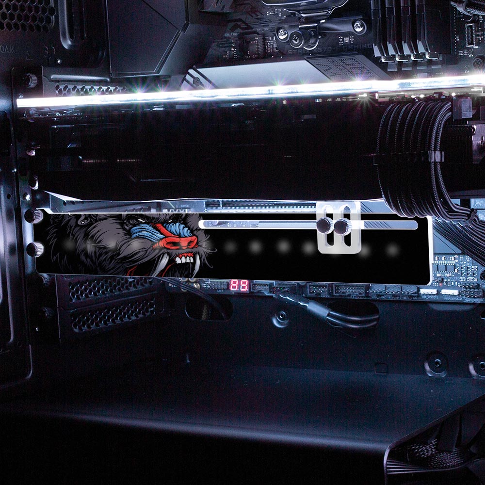 Saru the Gray RGB GPU Support Bracket - Daniele Caruso - V1Tech