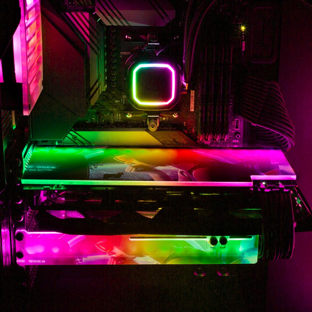 Scifi Anime Girl RGB GPU Backplate - Dan Giuz - V1Tech