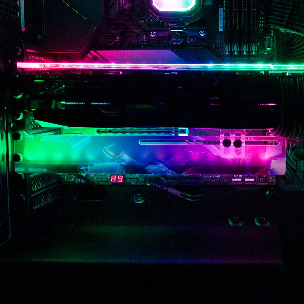 Scifi Anime Girl RGB GPU Support Bracket - Dan Giuz - V1Tech