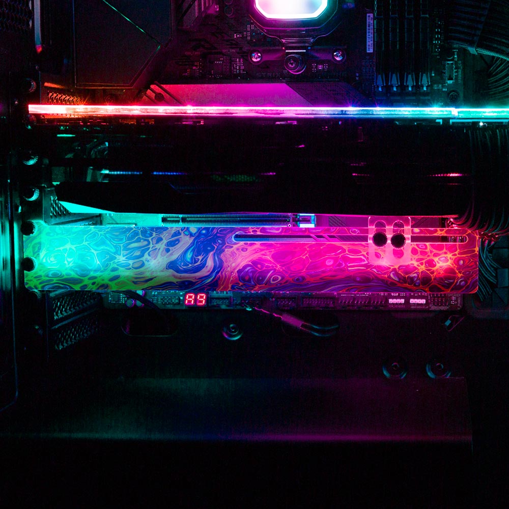 Senses RGB GPU Support Bracket - Geoglyser - V1Tech