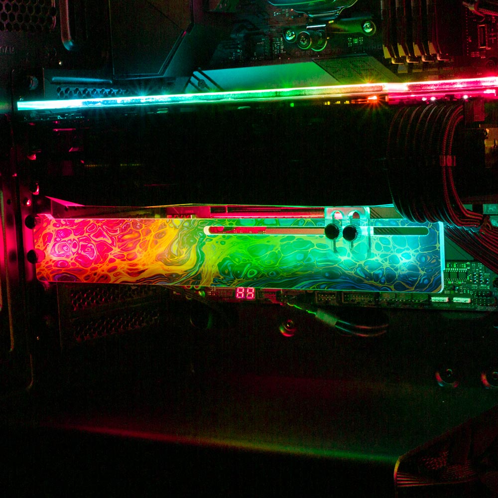 Senses RGB GPU Support Bracket - Geoglyser - V1Tech