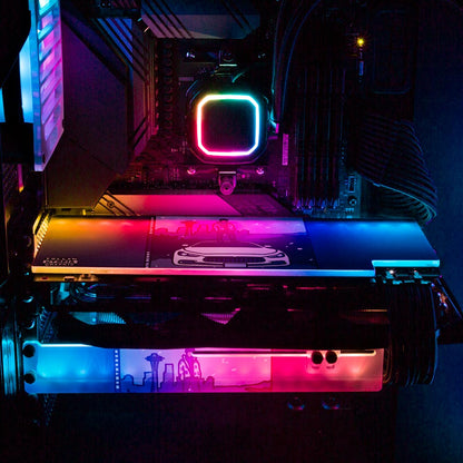 Snow Storm RGB GPU Backplate - Utopia Graphix - V1Tech