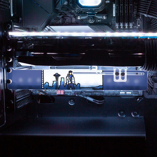 Snow Storm RGB GPU Support Bracket - Utopia Graphix - V1Tech