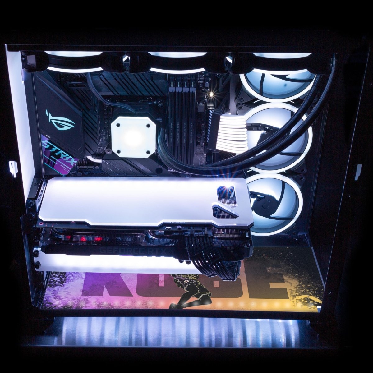 Soul of Black Mamba Lian Li O11 Dynamic and XL Bottom Panel Plate Cover with ARGB LED Lighting - Donnie Art - V1Tech