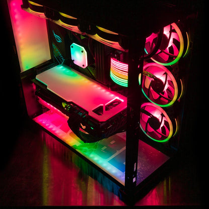 Soul of Black Mamba Lian Li O11 Dynamic and XL Bottom Panel Plate Cover with ARGB LED Lighting - Donnie Art - V1Tech