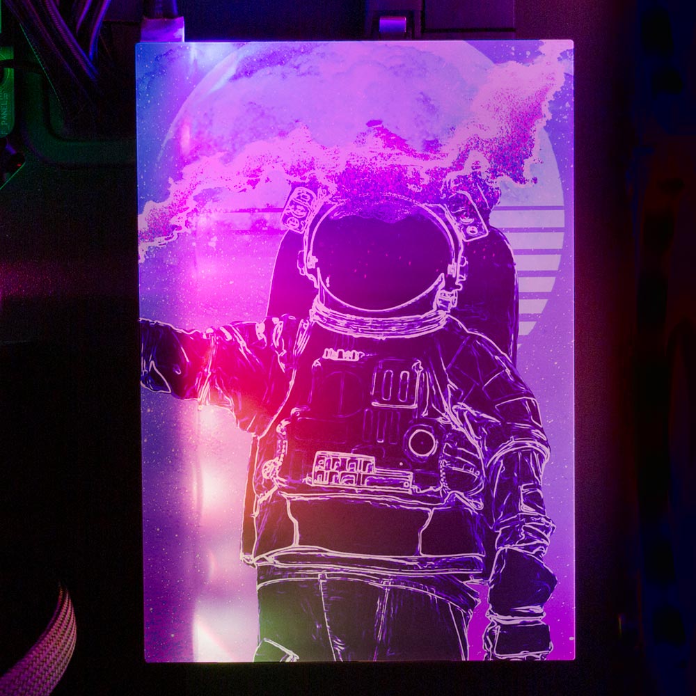 Soul of the Astronaut RGB HDD Cover Vertical - Donnie Art - V1Tech